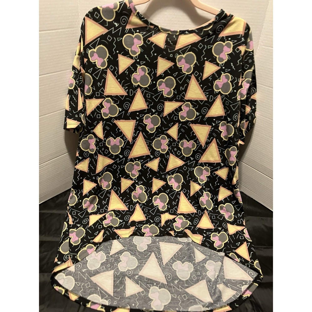 LulaRoe Mini Mouse High/Low NWOT Shirt SZ S Irma Tunic 80's Disney Geometric